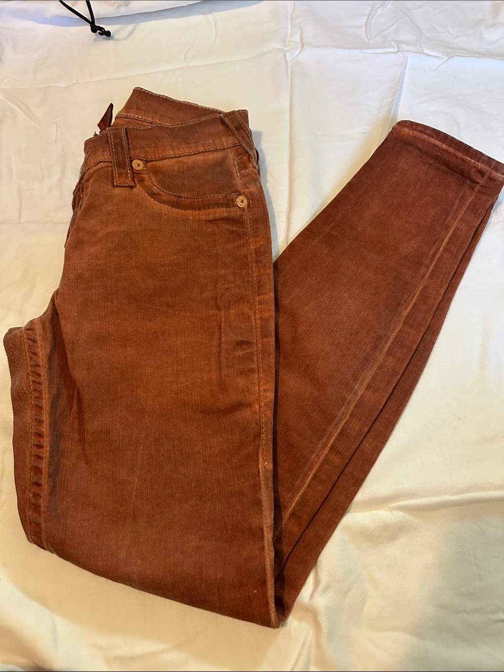 True Religion Women's Skinny Corduroy Jeans in Rust